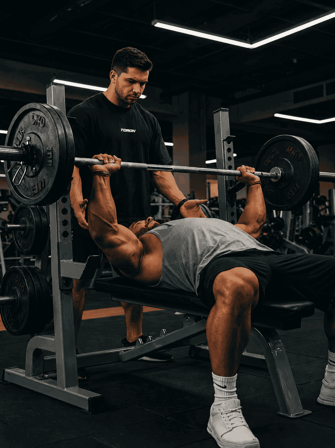 Treino pesado de musculação