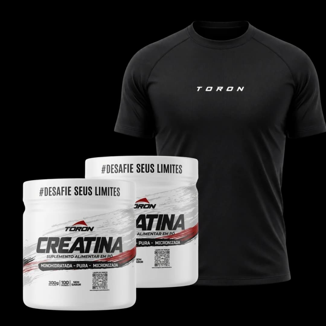 Combo 2× Creatina com Camisa Raglan Space grátis