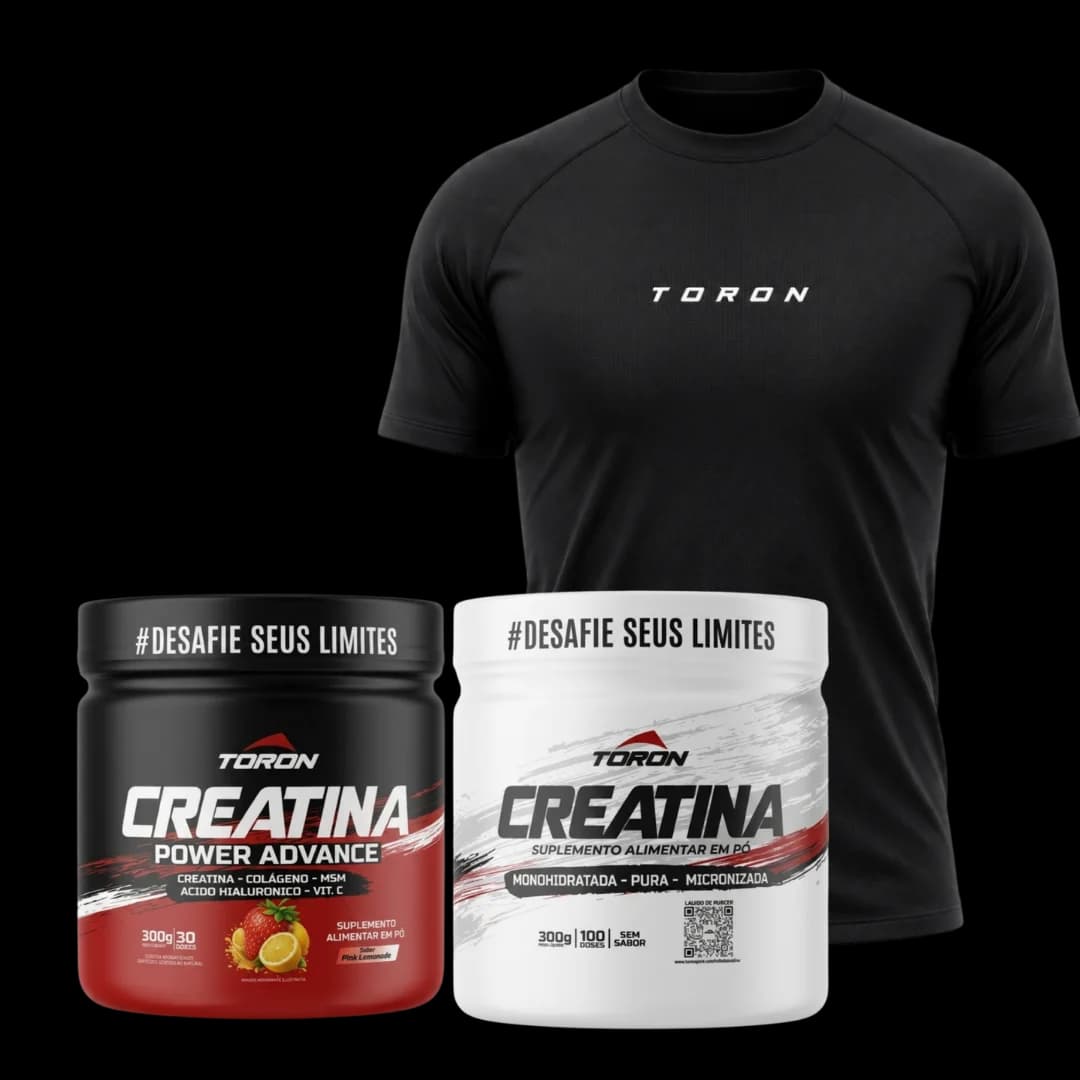 Combo Creatina Power + Creatina com Camisa Raglan Space grátis